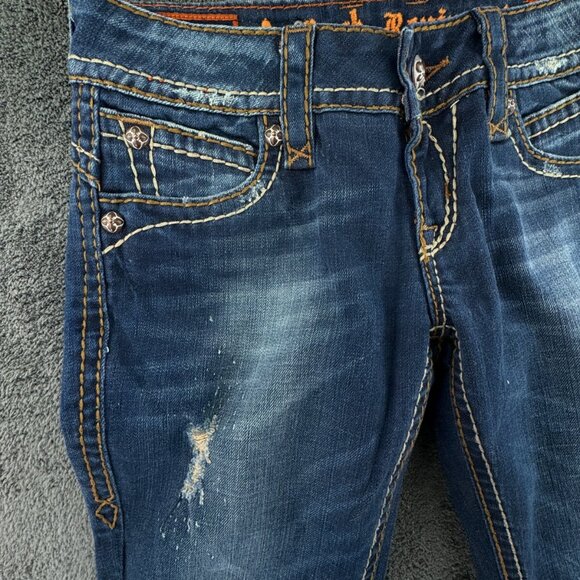 Rock Revival Patti Boot Cut Women's Denim Jeans Size 28 Adult Embellished Grunge - Picture 2 of 16